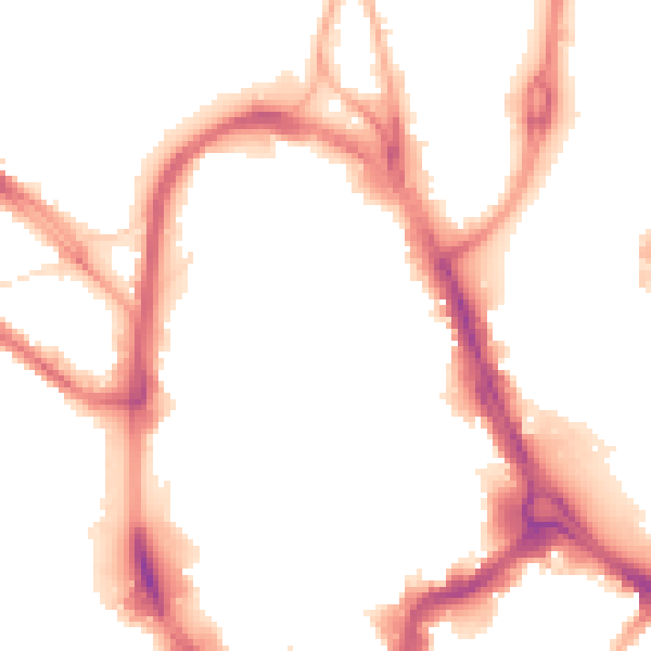 Night-time road noise heatmap for HD1 1ES