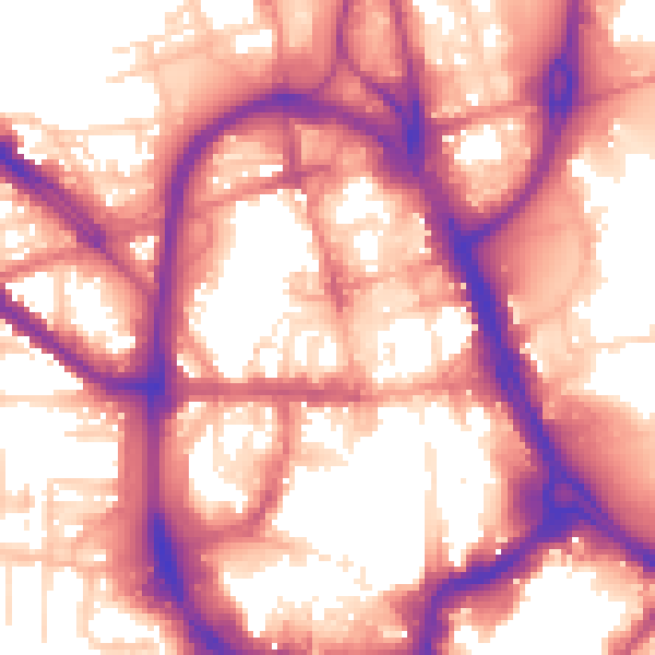 Daytime road noise heatmap for HD1 1EX