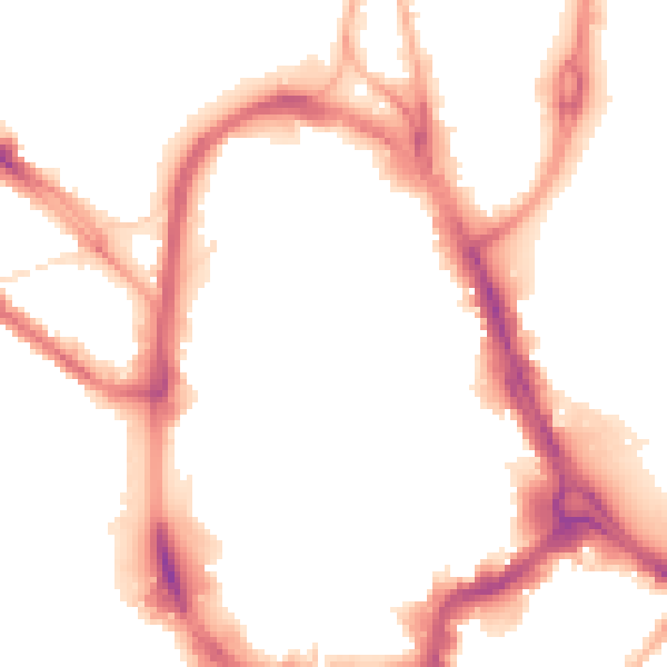 Night-time road noise heatmap for HD1 1EX