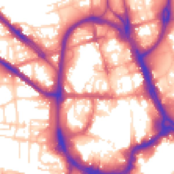 Daytime road noise heatmap for HD1 1JF