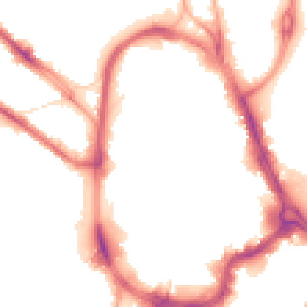 Night-time road noise heatmap for HD1 1JP