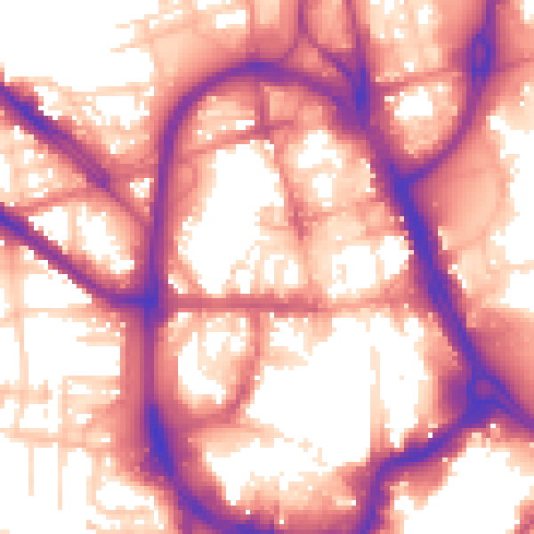 Daytime road noise heatmap for HD1 1JS