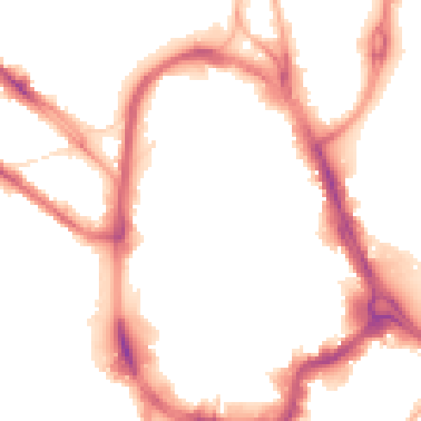 Night-time road noise heatmap for HD1 1JS