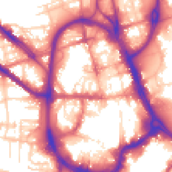 Daytime road noise heatmap for HD1 1JY