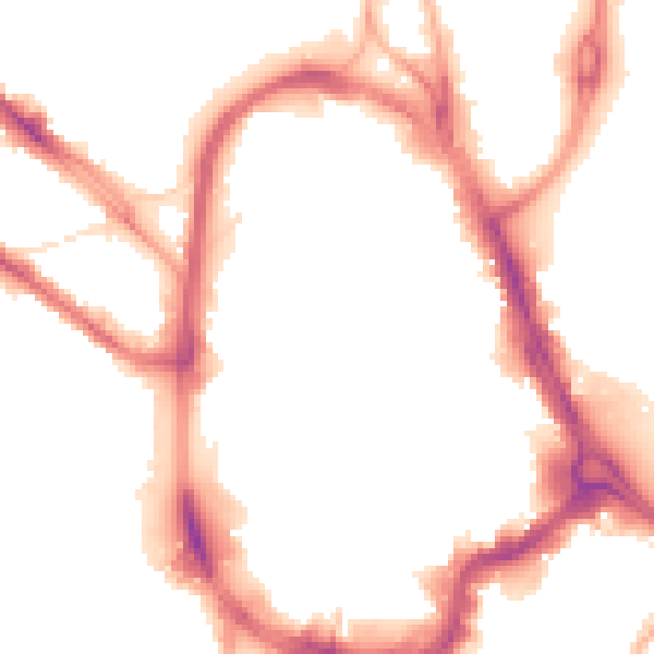 Night-time road noise heatmap for HD1 1JY