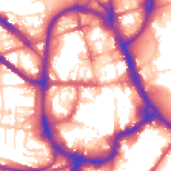 Daytime road noise heatmap for HD1 1NP