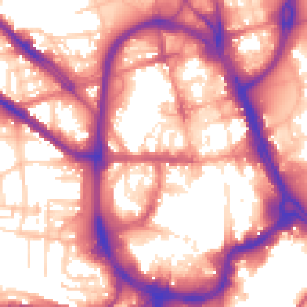 Daytime road noise heatmap for HD1 1NX
