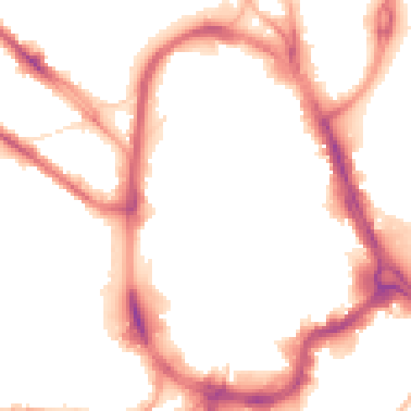Night-time road noise heatmap for HD1 1NX