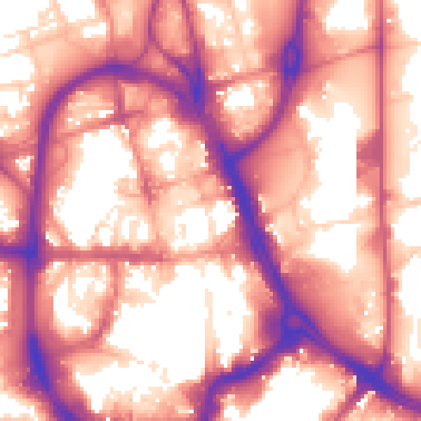 Daytime road noise heatmap for HD1 1QA