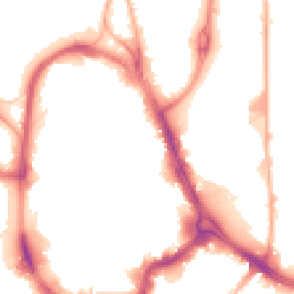 Night-time road noise heatmap for HD1 1QA