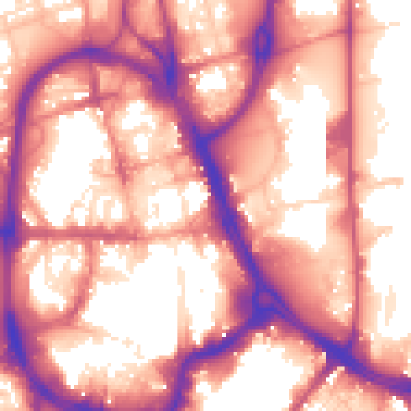 Daytime road noise heatmap for HD1 1QF