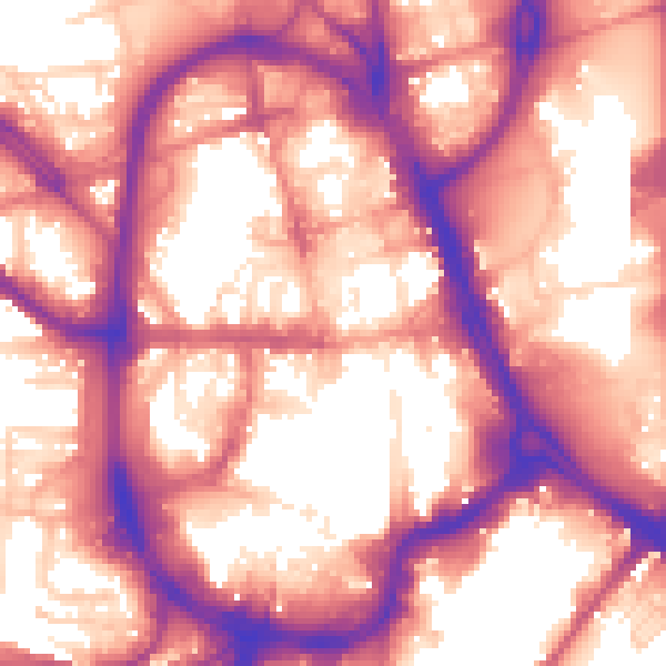 Daytime road noise heatmap for HD1 1QJ