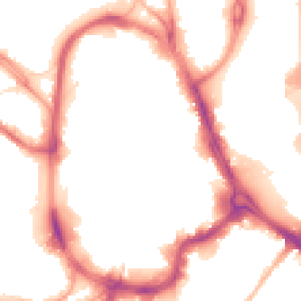 Night-time road noise heatmap for HD1 1QJ