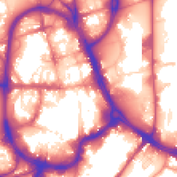 Daytime road noise heatmap for HD1 1QL