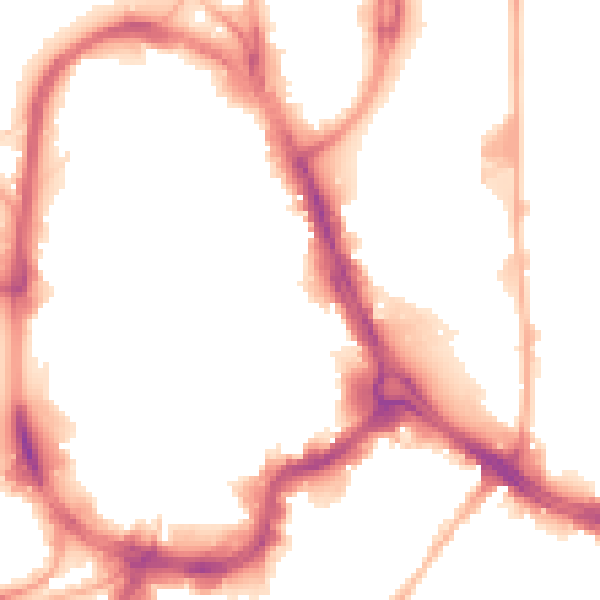 Night-time road noise heatmap for HD1 1QL
