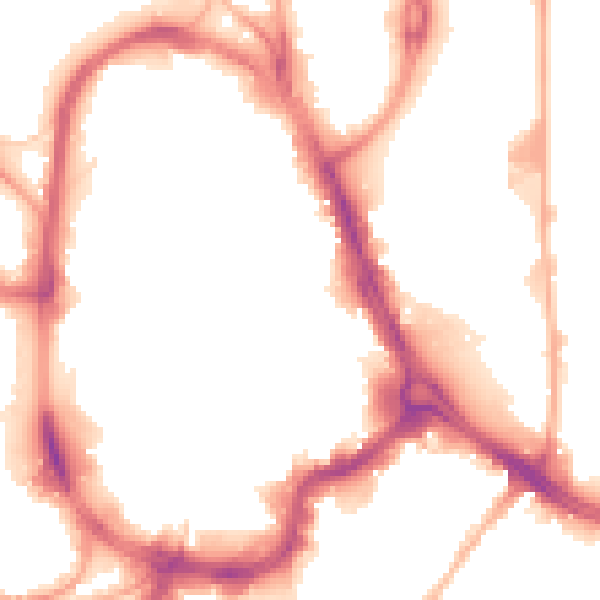 Night-time road noise heatmap for HD1 1QQ