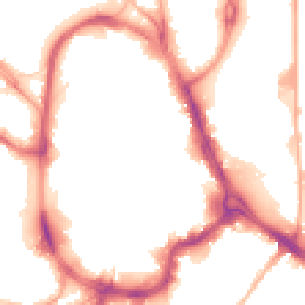 Night-time road noise heatmap for HD1 1QS