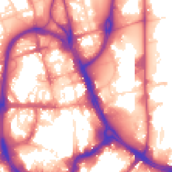 Daytime road noise heatmap for HD1 1QX