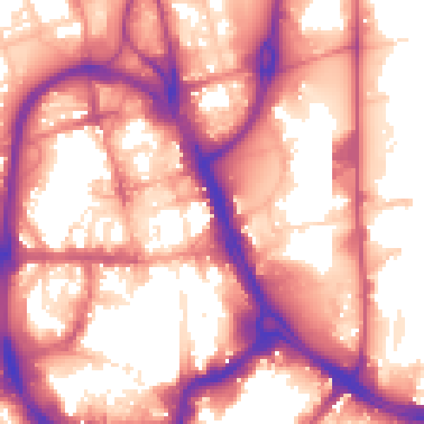 Daytime road noise heatmap for HD1 1QY