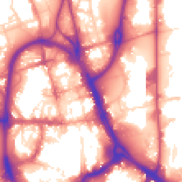 Daytime road noise heatmap for HD1 1QZ