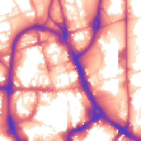 Daytime road noise heatmap for HD1 1RA