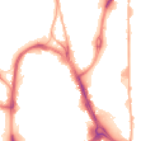 Night-time road noise heatmap for HD1 1RD