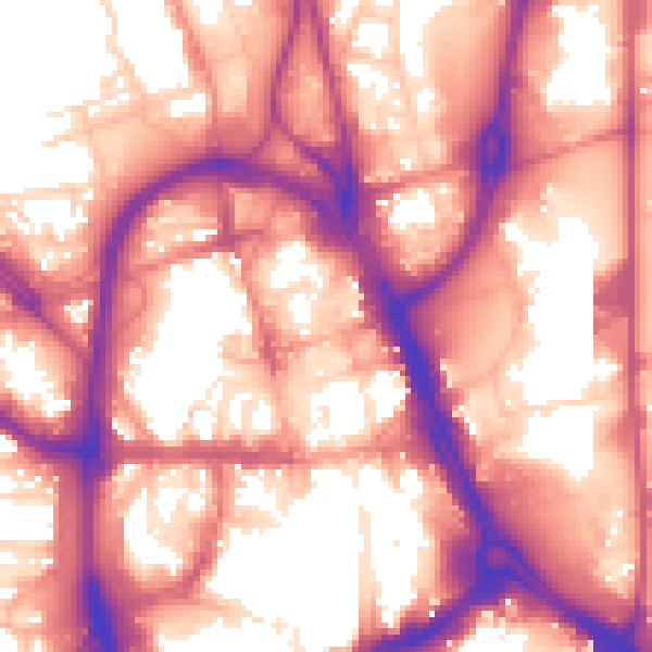 Daytime road noise heatmap for HD1 1RF