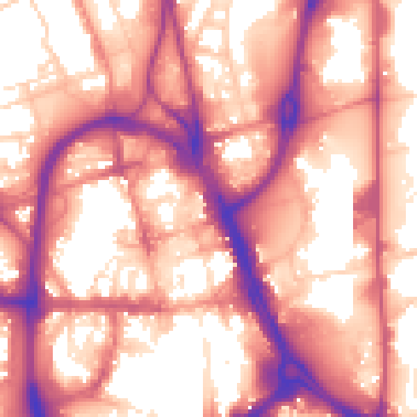 Daytime road noise heatmap for HD1 1RL