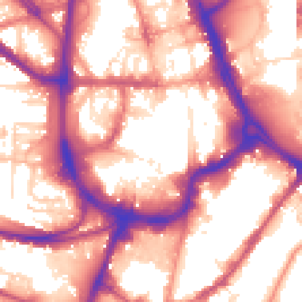 Daytime road noise heatmap for HD1 2BN