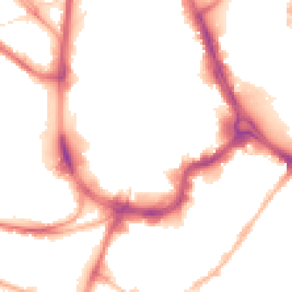 Night-time road noise heatmap for HD1 2BN