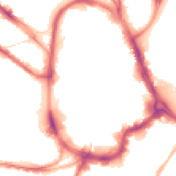 Night-time road noise heatmap for HD1 2EH
