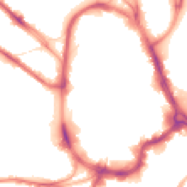 Night-time road noise heatmap for HD1 2JD