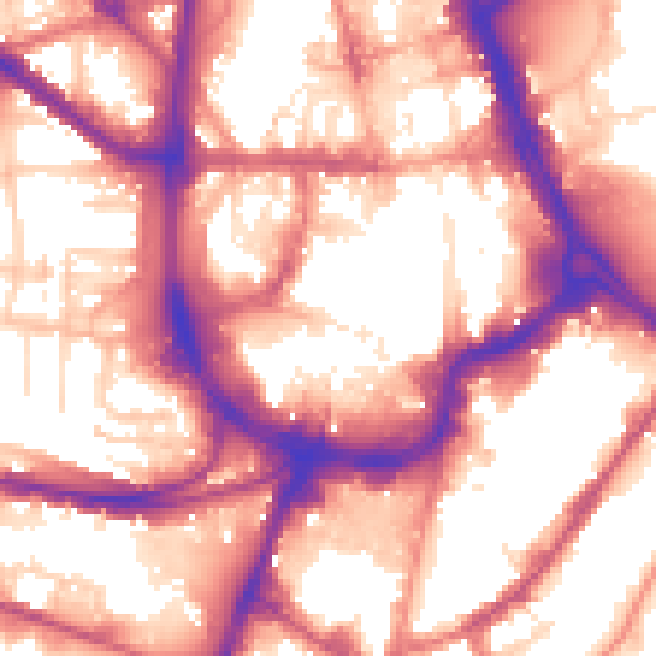 Daytime road noise heatmap for HD1 2LT