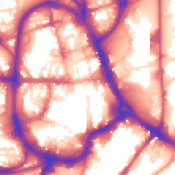 Daytime road noise heatmap for HD1 2PT