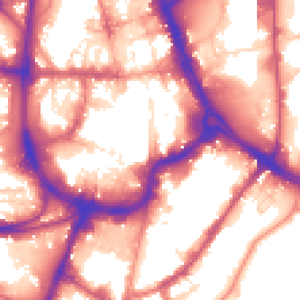 Daytime road noise heatmap for HD1 2RS