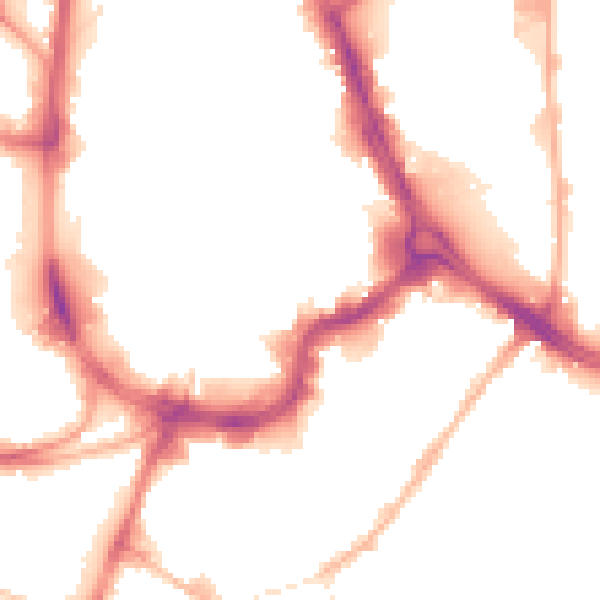 Night-time road noise heatmap for HD1 2RS
