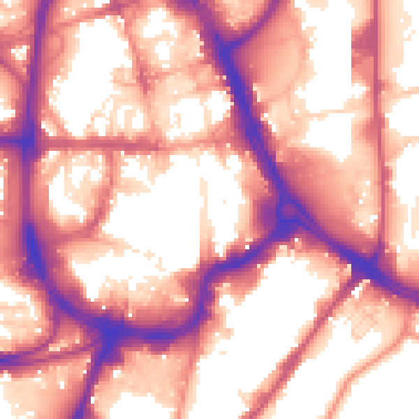 Daytime road noise heatmap for HD1 2SQ