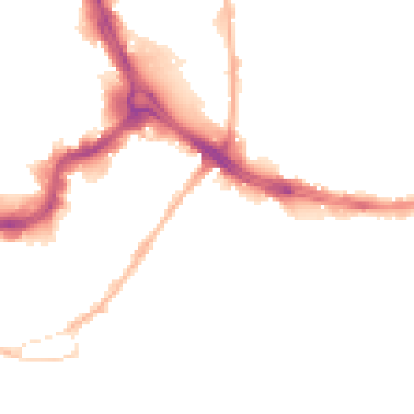 Night-time road noise heatmap for HD1 3BP