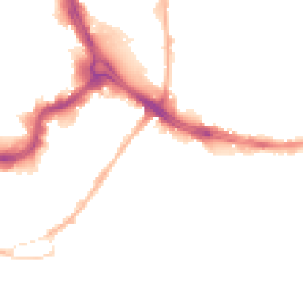 Night-time road noise heatmap for HD1 3BR