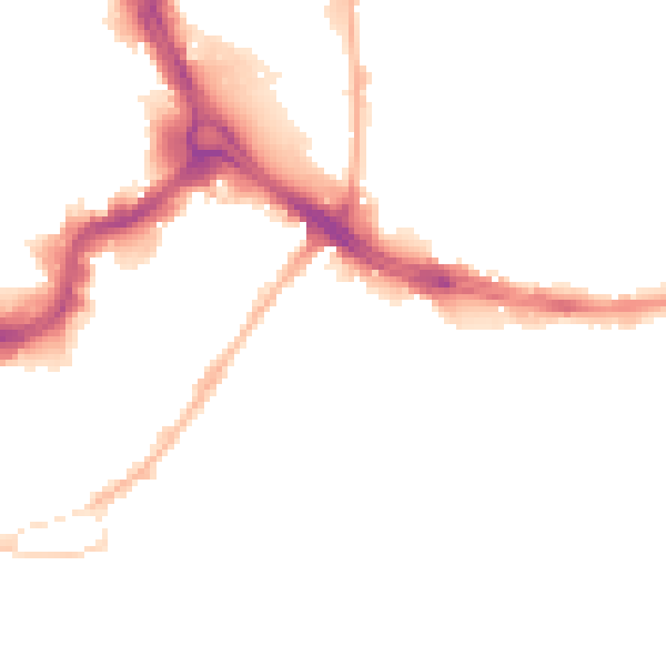 Night-time road noise heatmap for HD1 3BT
