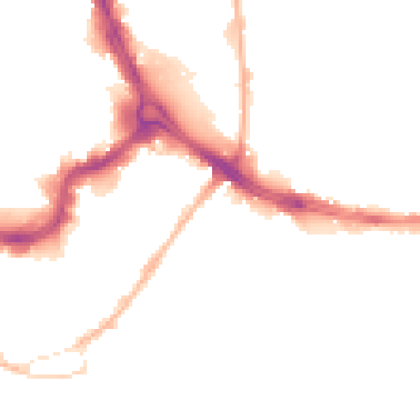 Night-time road noise heatmap for HD1 3BW