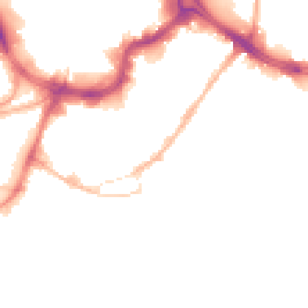Night-time road noise heatmap for HD1 3BZ