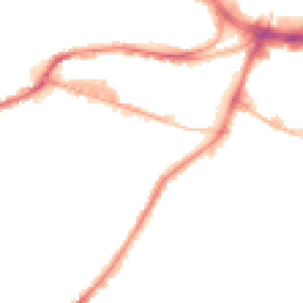 Night-time road noise heatmap for HD1 3NA