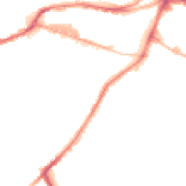Night-time road noise heatmap for HD1 3QY