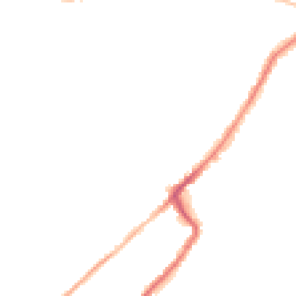 Night-time road noise heatmap for HD1 3TY