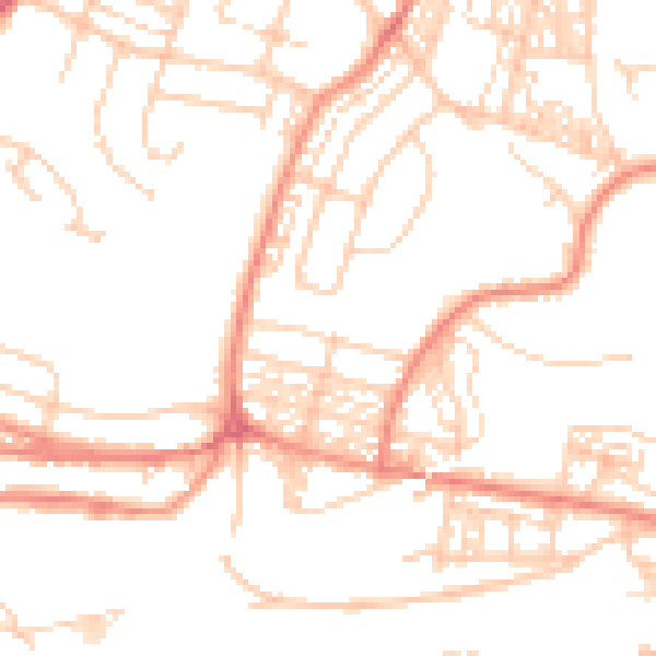 Daytime road noise heatmap for HD1 4JE