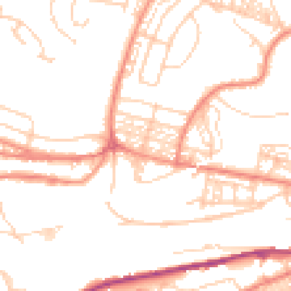 Daytime road noise heatmap for HD1 4JR