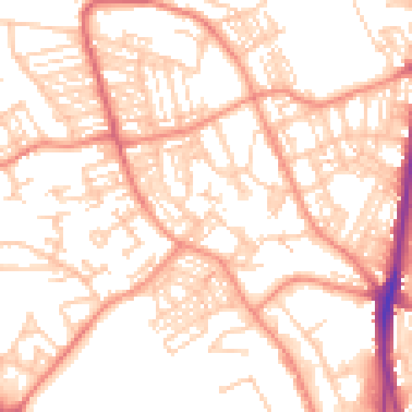 Daytime road noise heatmap for HD1 5HT