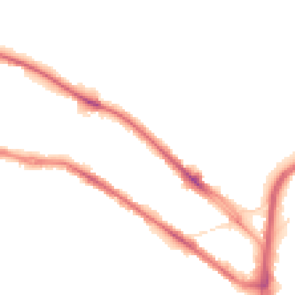 Night-time road noise heatmap for HD1 5ND