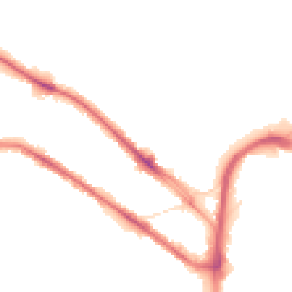 Night-time road noise heatmap for HD1 5NG
